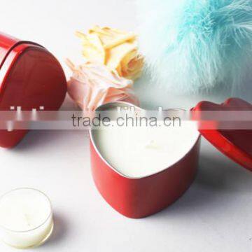 small metal wholesale candle tin box with lid/heart shape candle tin box/christmas candle tin box