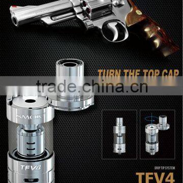 The Most Popular sub-ohm atomizer smoke tfv4 with Revolutionary Triple/Quadruple coils