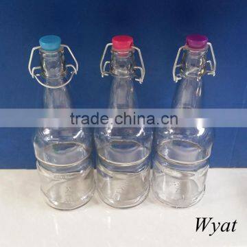 cheap 500ml glass swing top bottles easy cap beer bottles with swing lids