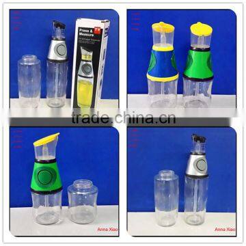 hot selling press and measure oil and vinegar dispensers 200ml 500ml