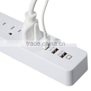 portable 3 gang socket outlet with 3 port usb output 5v 2.4a with switch 10a for USA use