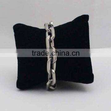 Silver Fashion 316L Stainless Steel Curb Chain Bracelet photo-2