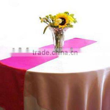 Elegant decorative satin table runner for round table