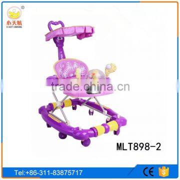 Cheap Plastic Round Baby Carrier Walker With 8 Rubber Wheels Adjustable Pusher Baby Walker photo-4