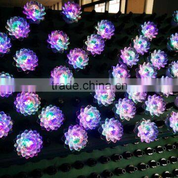 Brand DJ Disco Light Blooming Lotus Decoration Stage Lighting Effect Auto Rotating Crystal LED Lights RGB LED Magic Ball Lamp