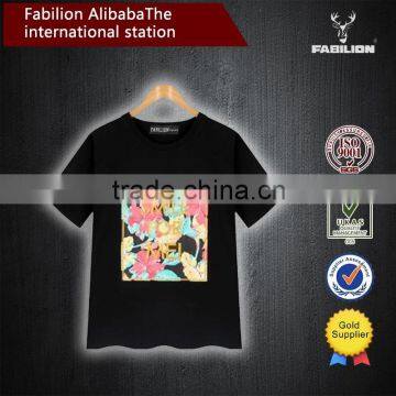 Top Quality 100% Cotton Floral Printed for Wholesale t Shirt Printing photo-2