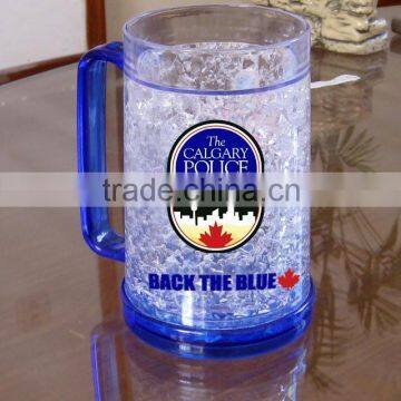 double wall beer freezer mug with gel,ice mug for beer