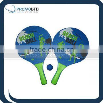 logo printed tennis racketbeach racket with plastic handlepaddle racket 2013