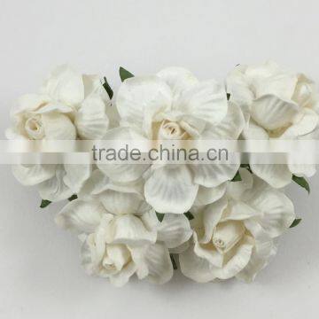 White, Large Handmade Mulberry Paper Flower, Wedding Party, Scrap-booking Crafts photo-2