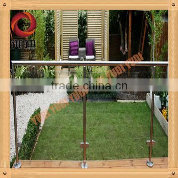 outdoor glass banister railing for staircase handrail