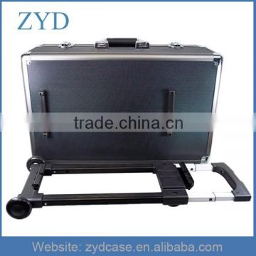 Extra Large Black Aluminum Wheeled Hard Case With Foam ZYD-HZMsc029