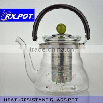 Premium Heat Resistant Glass Tea Pot With Stainless Steel Filter 1100S photo-4