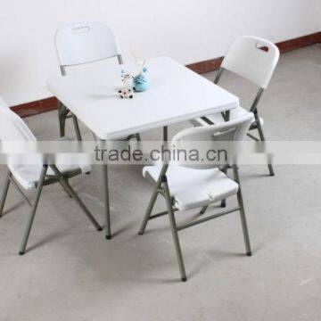 Contemporary Plastic Square Folding Dining Table