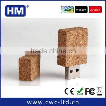 USB stick wine cork with genuine capacity custom design LOGO