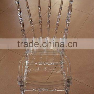 transparent clear crystal pc resin plastic wedding Royal Chiavari Chair