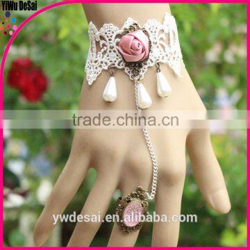 luxury bracelet Vintage lace bracelet with ring fashion bracelets