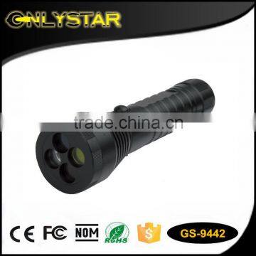 Onlystar GS-9442 high power multi color torch rechargeable emergency rgb led flashlight