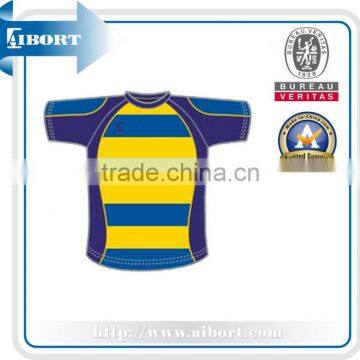 SUBRG-851 blue and yellow stripes rugby football wear