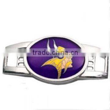 Sports Season Popular NFL Team Logo Shoelace Charms Minnesota Vikings Football Charm