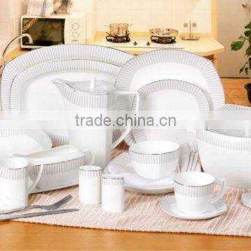 hot sale square shape Germany design 97pcs new bone china plate