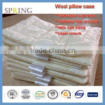 Quilted Wool Pillow Case Washable Piping deges