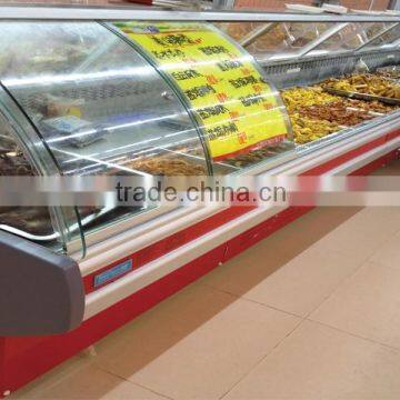 Supermarket dishes display refrigerator/cook food cooler showcase