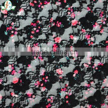 printed stretch high elastic lace fabric for lingerie