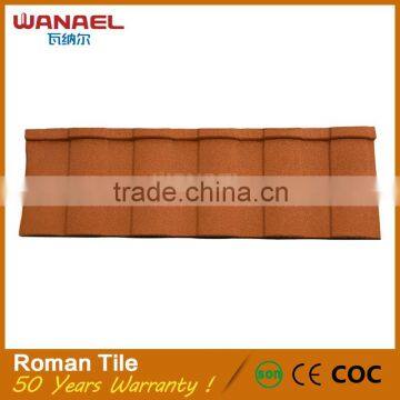 Hot sales cheap building materials Roman tile environment friendly coffee brown flat decorative roof tiles