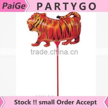 Tiger balloon stick aluminum foil balloon with rod bag