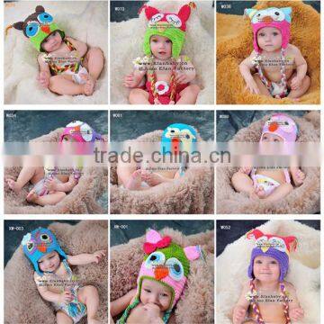 Funky animal style hats baby beanie owl crochet pattern for baby to adults