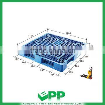 1100*1100 steel reinforced Plastic pallet HDPE Heavy duty hygienic plastic pallet