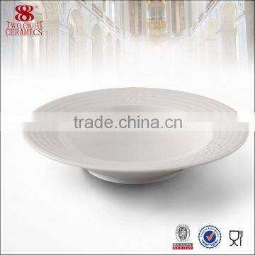 wholesale white porcelain soup plate , deep pasta plate in stock