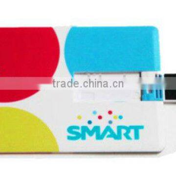 plastic promotional flat flash card usb