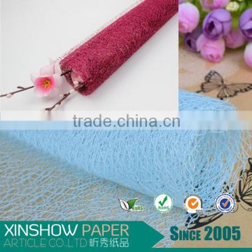 2016 Best selling papel flower wrapping mesh