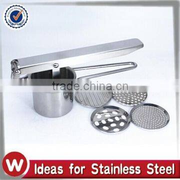 Stainless Steel Potato Ricer With 4 Disks, Potato Masher