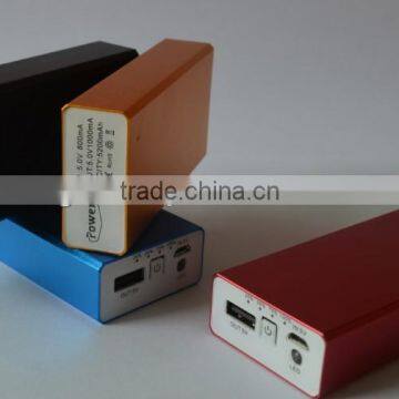 4400 rechargeable and portable power bank with LED flashlight