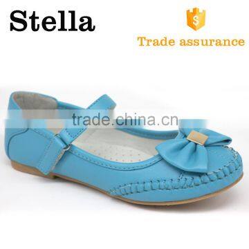 round shape hollow out bowknot flower loafer shoes kids