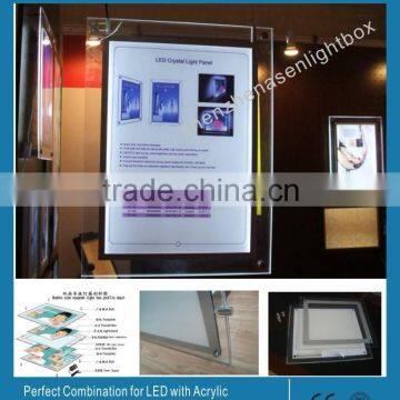 Acrylic Crystal Light Box Indoor Advertisingwith CE Certificate