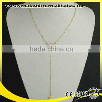 Star Gold Long Necklace Jewelry, Long Tassel Necklace photo-3
