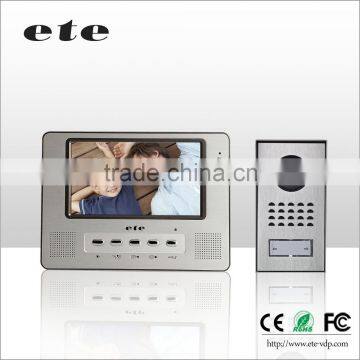 7" TFT-LCD screen ETE high technical eletronic video door phone intercom system video door bell smart door bell