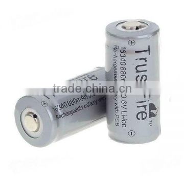 TrustFire 16340 Li-ion Rechargeable Battery 3.7V 880mAh Grey