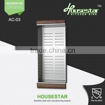 High Quality Kitchen Sink Accessory Stainless Steel Colander China Supplier Fruit And Vegetables Colander With Handle And Stand photo-2