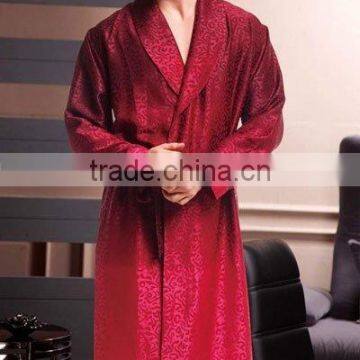 Jacquard Men's Silk Robes Print Sleep Pants Boxers Silk Jacquard Pajama Sets photo-2