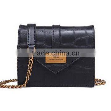 Crocodile lady PU sling bag