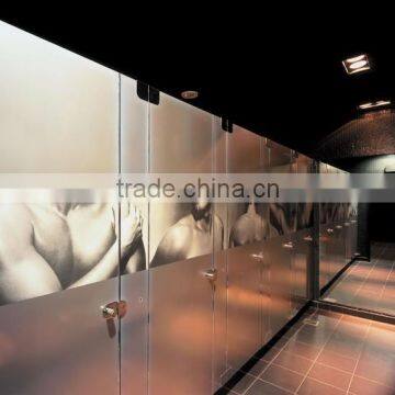 Decorative Art Glass Painted Interior Glass Partition Wall
