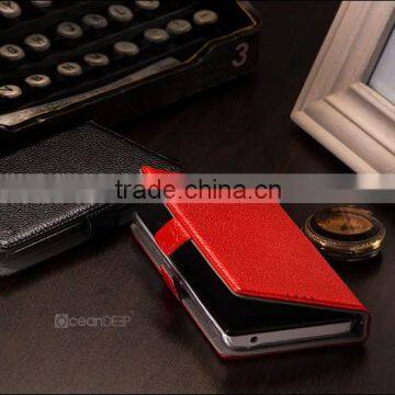 Newest book style magnetic flip leather case for Samsung Note 3 case made in China