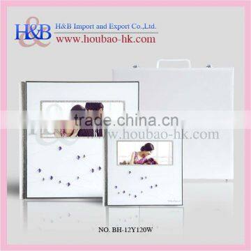 Wholesales white wedding photos album /discount photo books