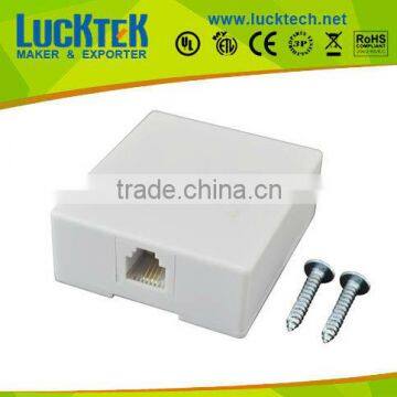 Wall Mount Modular Surface Jack for RJ 11/12