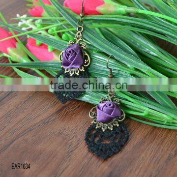 2015 IN STOCK 8cm long sexy lace earrings wholesale
