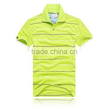 Factory price latest design stripe golf polo shirt for men